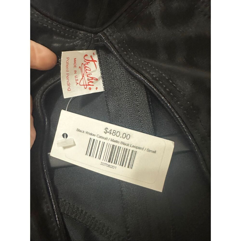NWT Trashy Matte Black Leopard Print Widow Catsui… - image 5